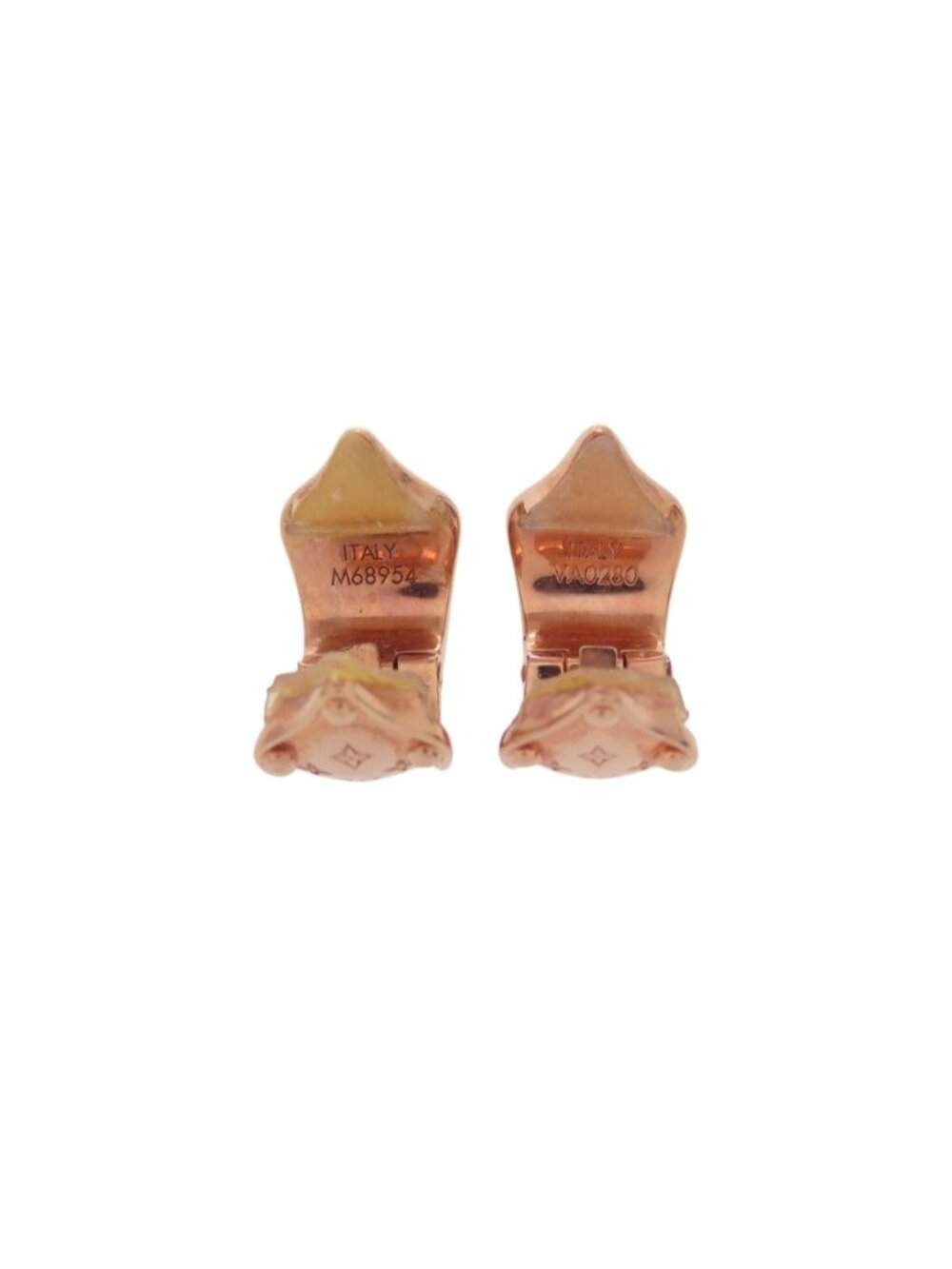 Louis Vuitton Dormes Clip Earrings Pink Gold - Picture 4 of 4